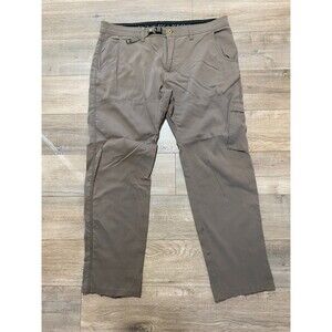 Prana Zion Cargo Pants II Mens 40X32 Belted Brown Straight Outdoor Hiking